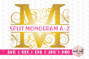 Alphabet Floral Split Monogram: A Versatile Design for Creative Projects