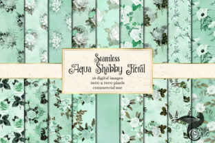 Aqua Shabby Floral Digital Paper: A Creative Staple