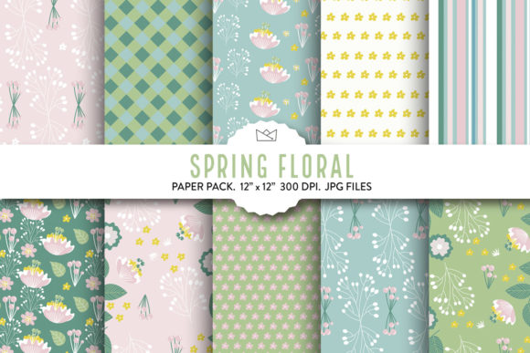 Floral Digital Paper, Modern Patterns: Elevating Creative Projects with Contemporary Botanical Designs