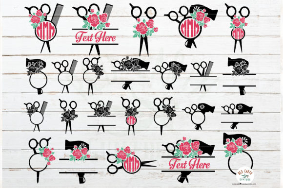Floral Hairstylist Barber Bundle: Digital Design Files