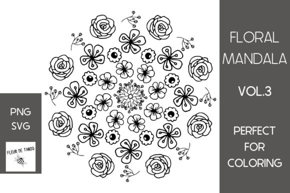 Floral Mandala Vol.3: Creative Uses for SVG & PNG Files