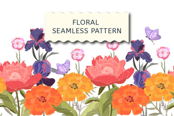 Floral Seamless Border with Peonies: A Practical Asset for Textile and Surface Design