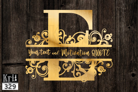 Floral Vine Alphabet Split Monogram E SVG