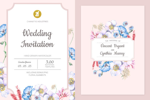 Garden Floral Wedding Invitation Graphic: Selecting and Using Watercolor Assets Effectively