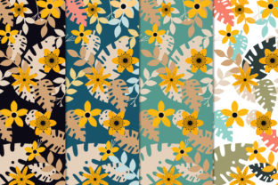 Set Tropical Floral Pattern: Elevate Your Design Aesthetics