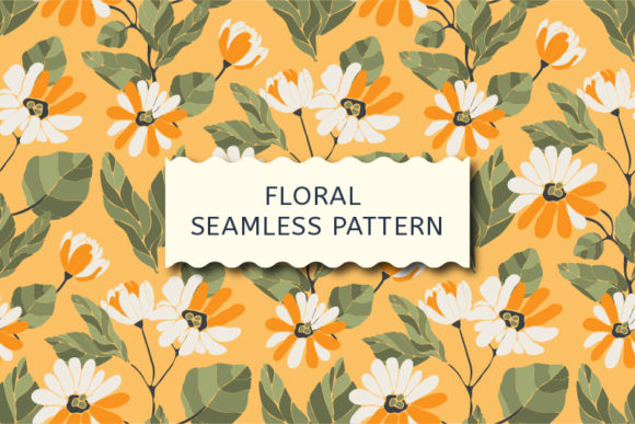 Vector Yellow Floral Seamless Pattern for Summer Design