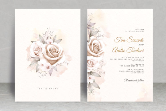 Vintage Floral Watercolor Wedding Card: Integrating Editable Templates into Professional Design Workflows