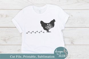 Walking Floral Chicken: A Unique Design Element